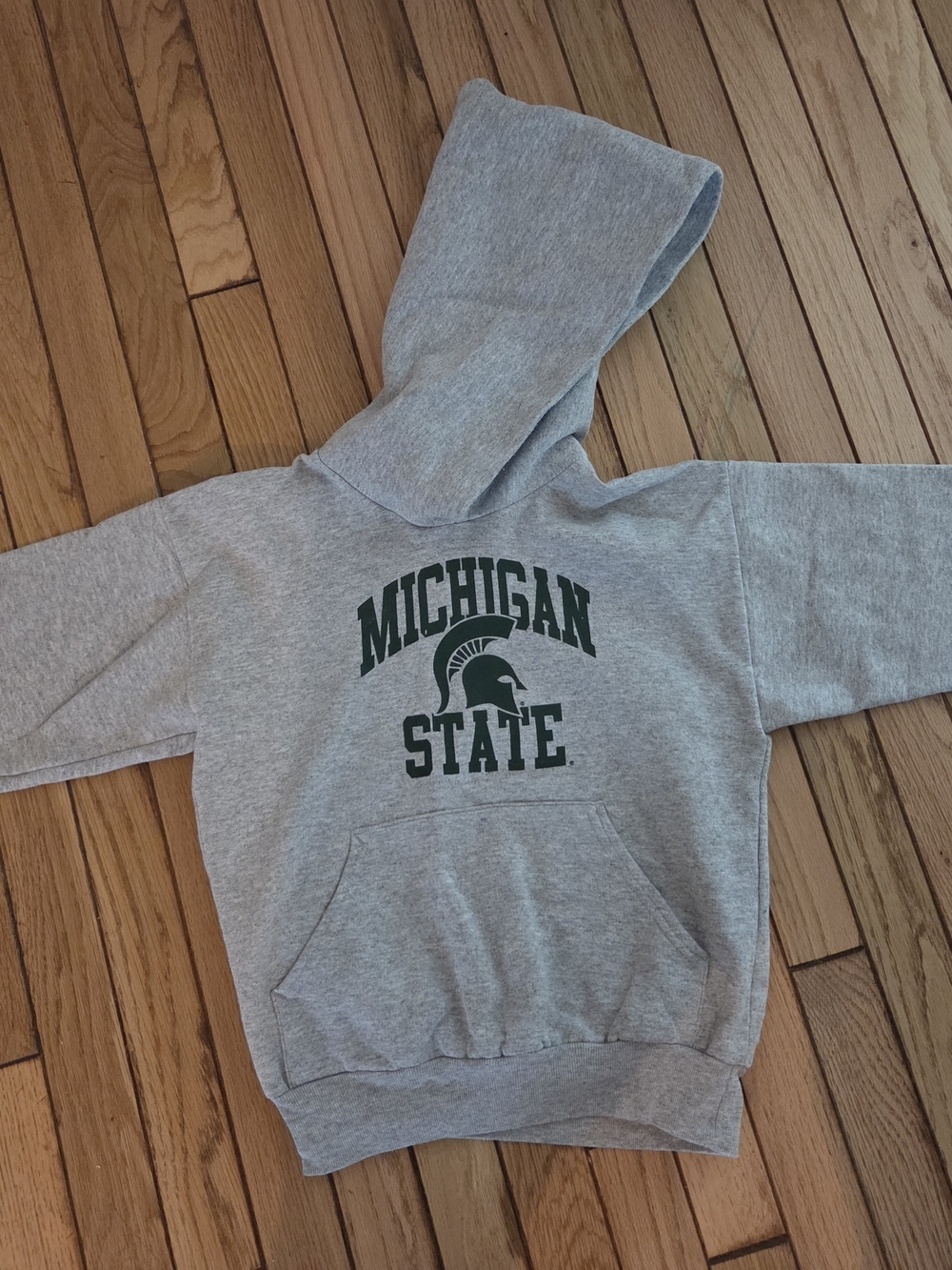 Kids Medium (Size 8) - Hanes Gray Michigan State Crewneck Sweatshirt